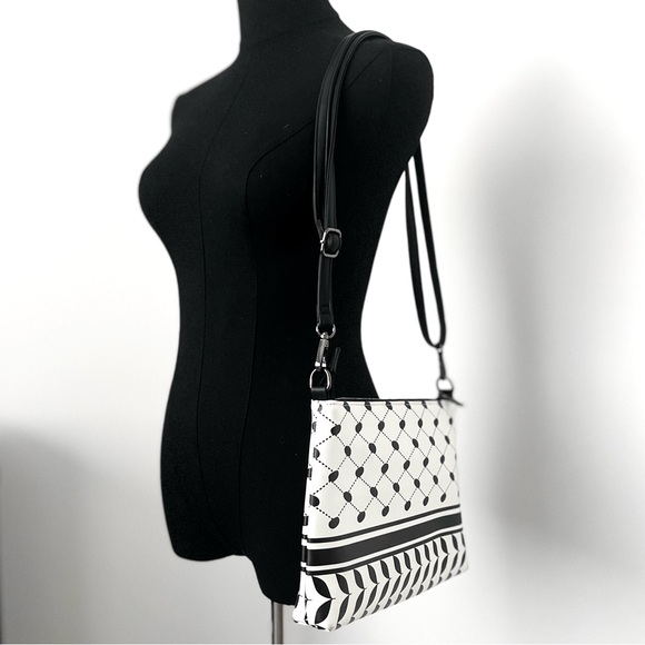 Keffiyeh Shoulder/Crossbody Bag with Adjustable Strap • Free Palestine - Picture 2 of 8